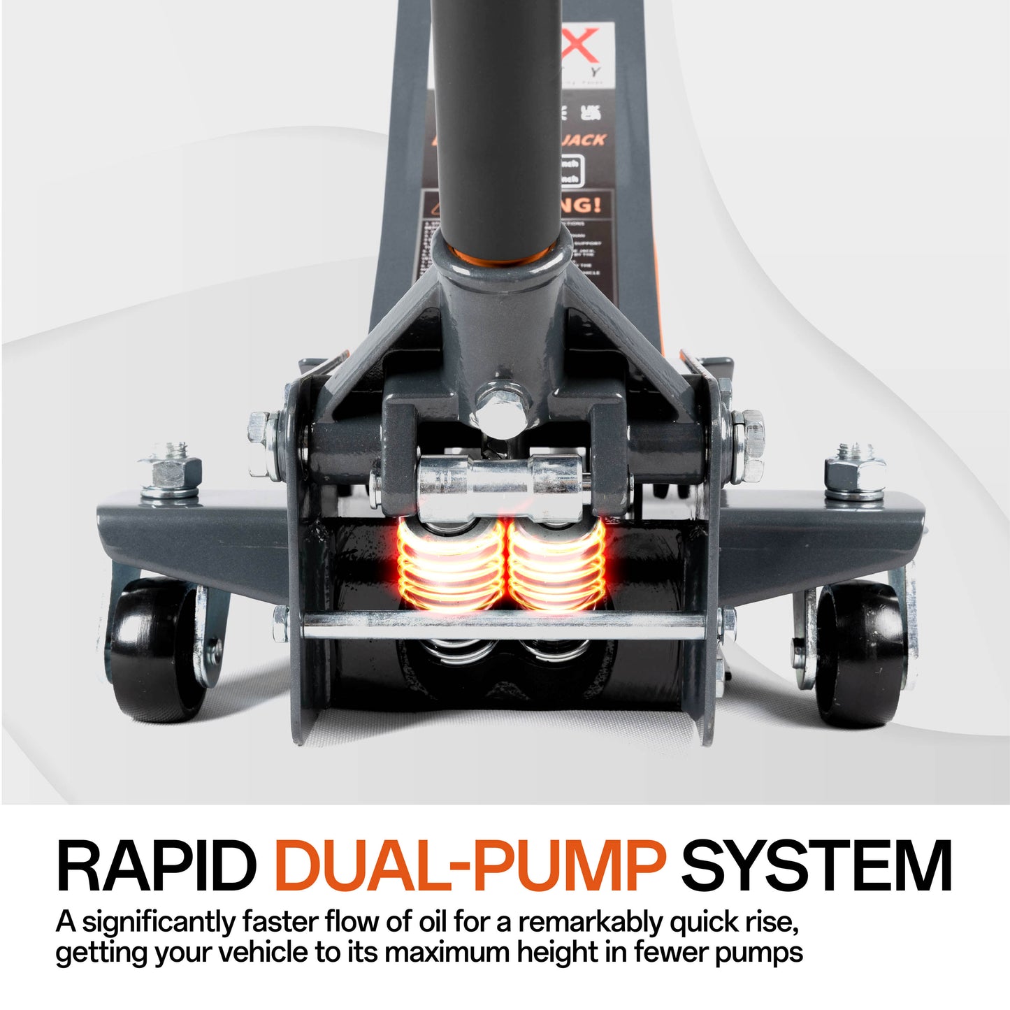 3-Ton (6600lbs) Low Profile Hydraulic Heavy-Duty Steel Floor Jack with Dual Pistons Quick Lift Pump, Home and Workshop Car Maintenance for Various Vehicles