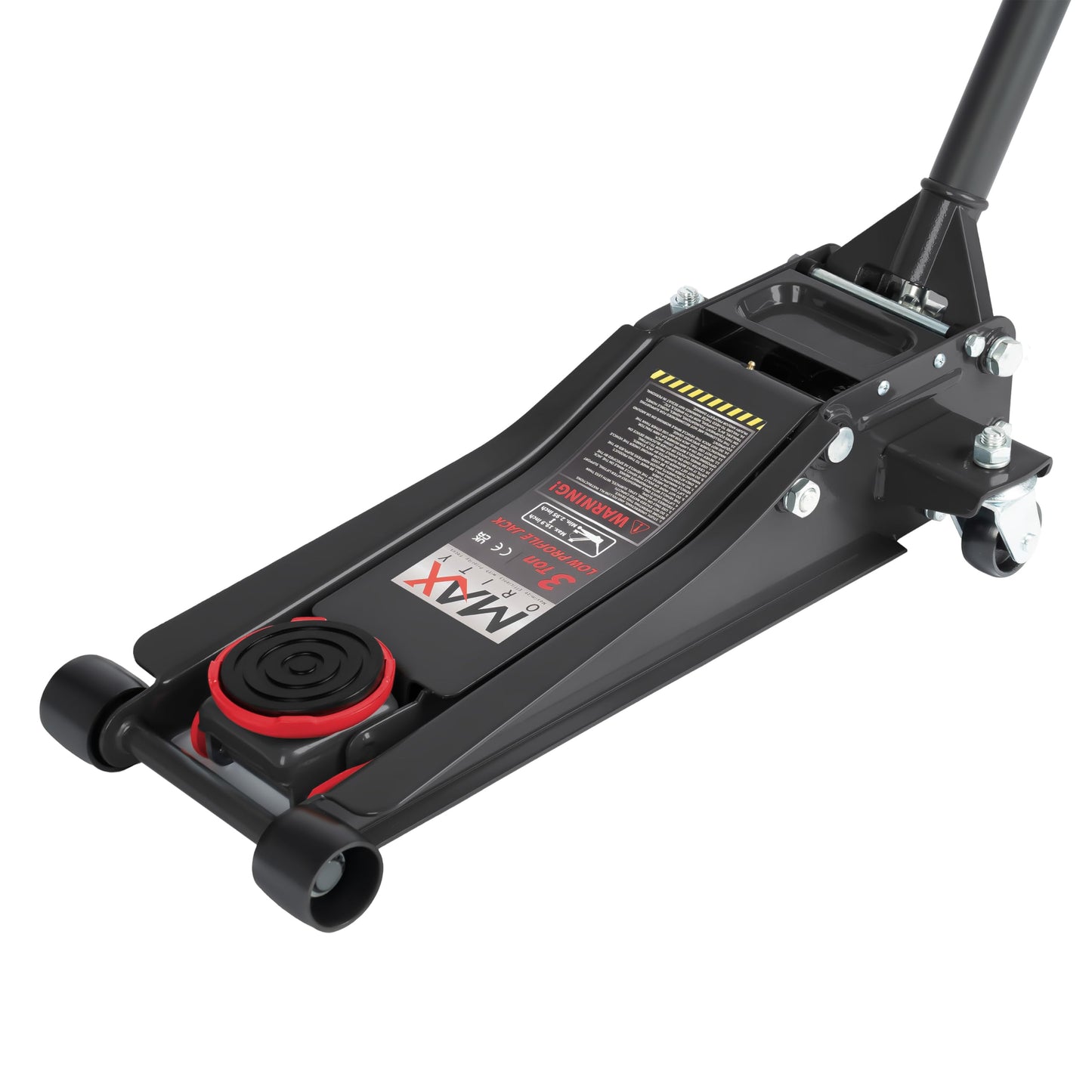 5-Ton (11000lbs) Low Profile Hydraulic Super Heavy-Duty Steel Floor Jack with Dual Pistons Quick Lift Pump, Home and Workshop Car Maintenance for Various Vehicles (Red, 5 Ton Low Profile)