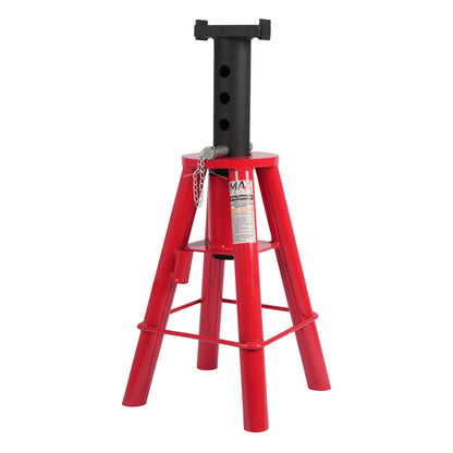 10 Ton (20,000 lbs) Capacity Heavy-Duty High Profile Pin Type Adjustable Jack Stand for Trucks & Equipment, 1 Pair