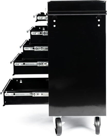 7-Drawer Heavy-Duty Rolling Tool Chest Cabinet with Lock Mobile Cart for Garage & Workshop, Black