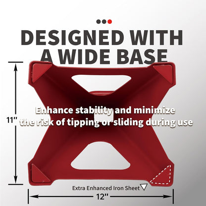 12-Ton (26000 lbs.) Heavy-Duty Adjustable Jack Stands 12’’ X 11’’ Large Base for Truck, SUV, RV, Bus, Tire Changes, Repairs, Automotive Lifting with Handle Lock, Set of 2, Red