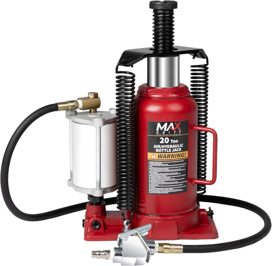 20-Ton (40,000 LBs) Air Hydraulic Pneumatic Quick Lift Car Bottle Jack with Aluminum Alloy Pump for Auto Repair and House Lift