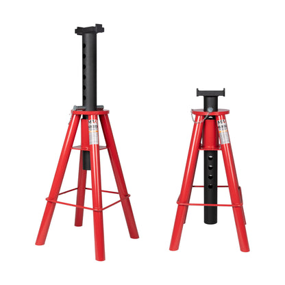 10 Ton (20,000 lbs) Capacity Heavy-Duty Medium Profile Pin Type Adjustable Jack Stand for Trucks & Equipment, 1 Pair